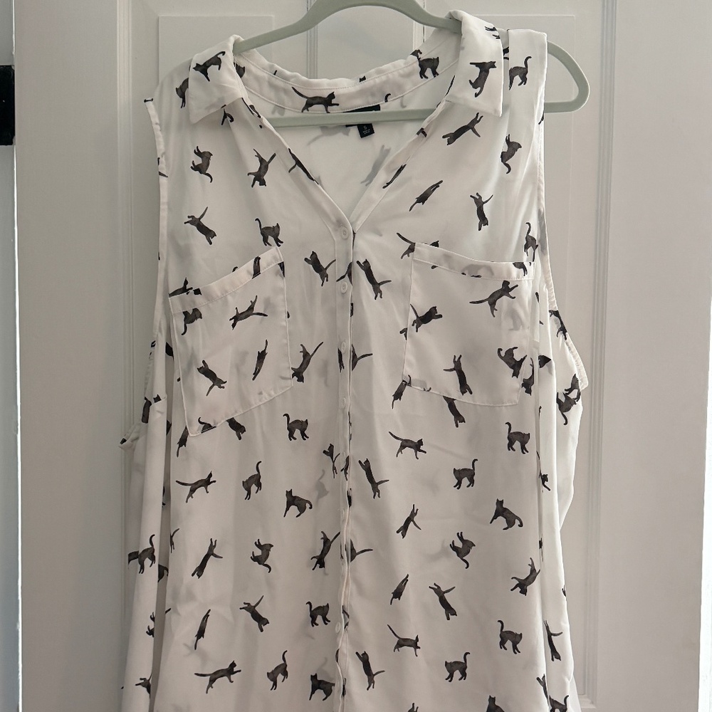 Torrid Cat-print Sleeveless Top - 5x